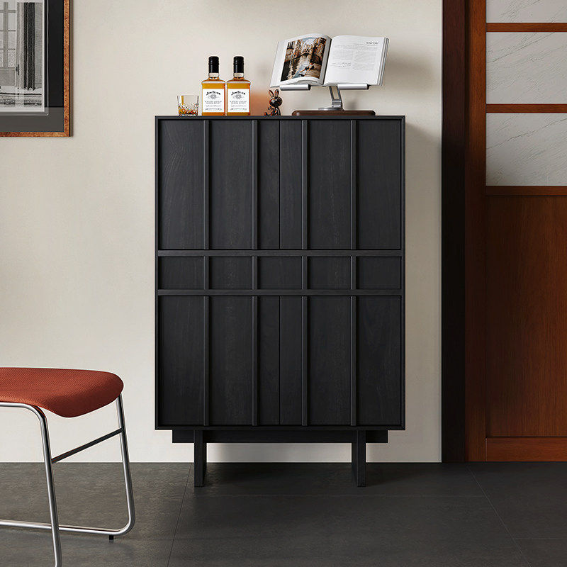 中古风实木餐边柜客厅沙发侧柜卧室床尾斗柜茶水储物装饰置物矮柜