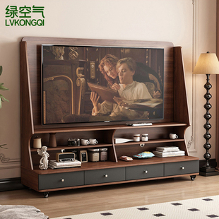 实木可移动电视柜客厅家用小户型现代简约落地储物网红电视机支架