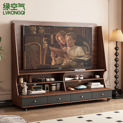 实木可移动电视柜客厅家用
