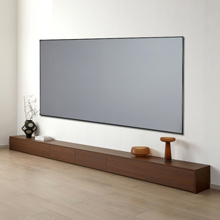 实木落地电视柜胡桃色极简现代简约大小户型收纳柜轻奢意式地柜