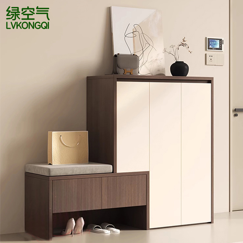 实木鞋柜坐凳一体家用门口