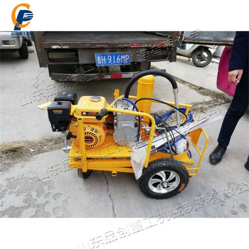 小型汽油机标线机 手推式冷喷道路划线机 小区停车位工厂标线设备