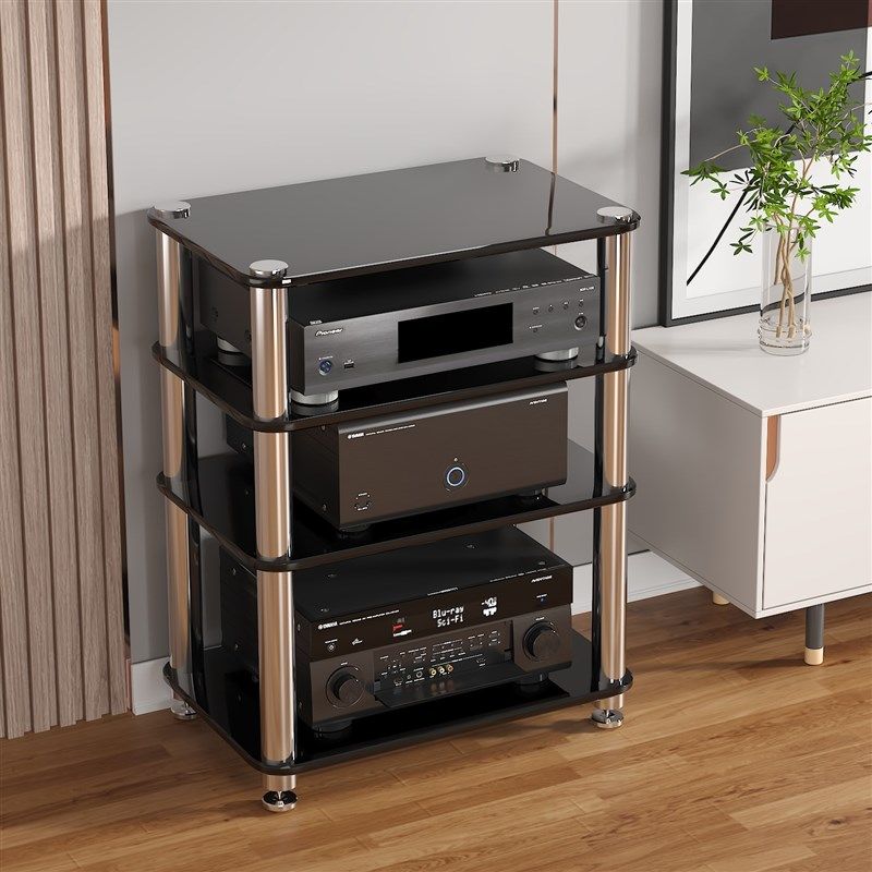 钢化玻璃音响HIFI功放柜避震柜脚钉架功放架影音器材柜KTV电视柜