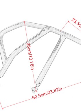 适用 KTM 1050 1090 1190 ADV 改装油箱护杠 保险杠上杠 防摔杠