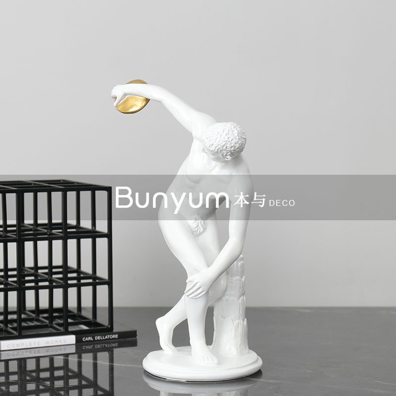 样板房间抽象人物雕塑摆件北欧工艺品软装饰品售楼.处书桌摆设