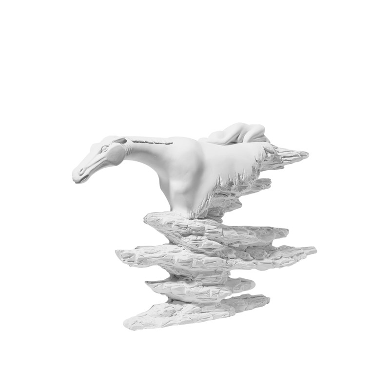 轻奢马踏祥云动物雕塑摆t件样板间售楼处软装家居客厅玄关饰品