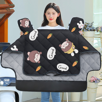 电动机车a挡风被冬季保暖防寒罩小型电动车电动自行车女加绒加厚