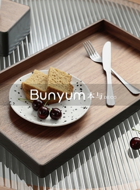 简约皮革木质托盘摆件创意家居艺术软装M饰品客厅样板间售楼部