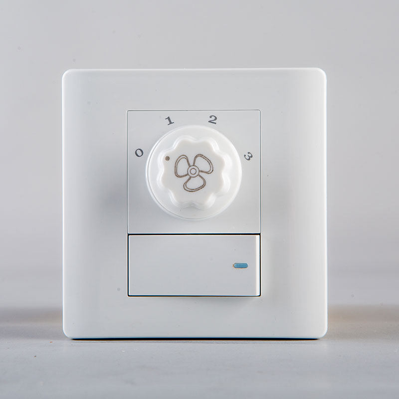 墙壁风扇电扇调j速开关插座面板吊扇调速器带灯开关一开单控双控