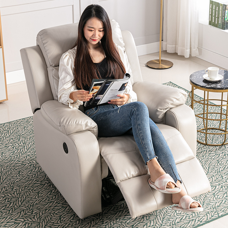 头等发舱单人客厅家用电动影院美甲可躺布艺多功Y能懒人躺椅