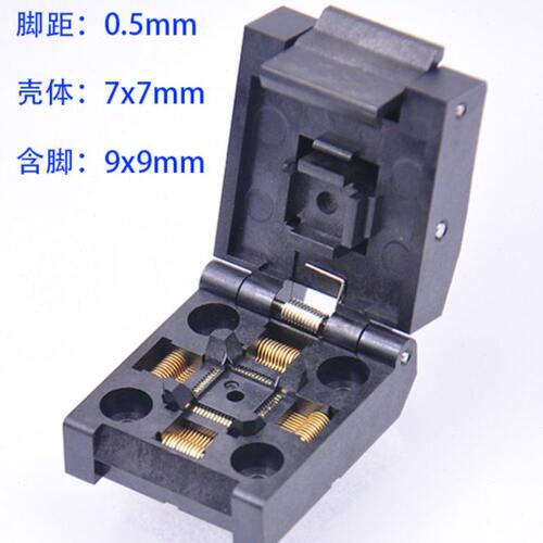LQFP48 QFP48 测试座 QFP48-0.5-01 TQFP48 0.5 烧录座老化座IC座