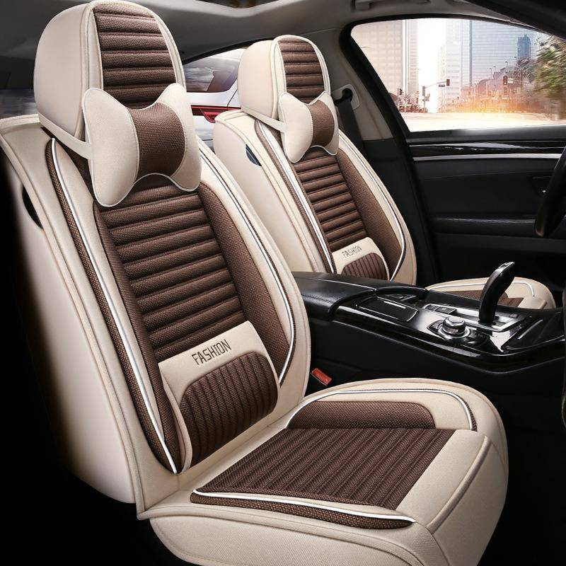 直销透气亚麻四季通用耐磨耐脏全包围汽车坐垫车座椅套