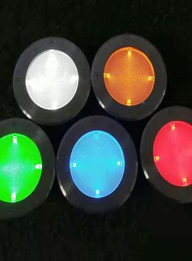 圆形红色黄色绿色蓝色太阳能地埋灯防眩光太阳能地埋灯