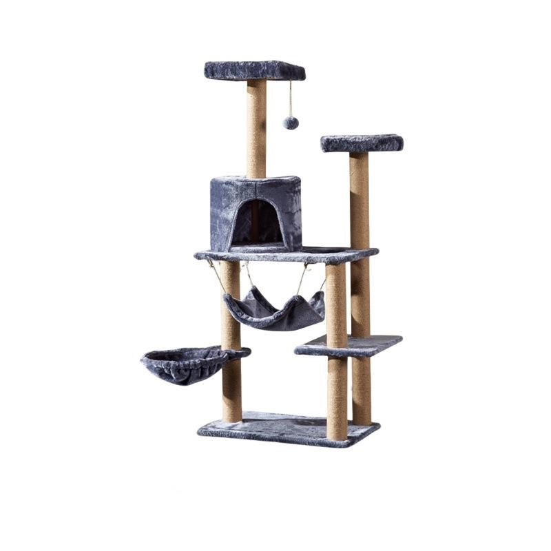 125cm畅销多层剑麻猫爬架中型稳固猫窝猫树抓板一体架子猫玩具台