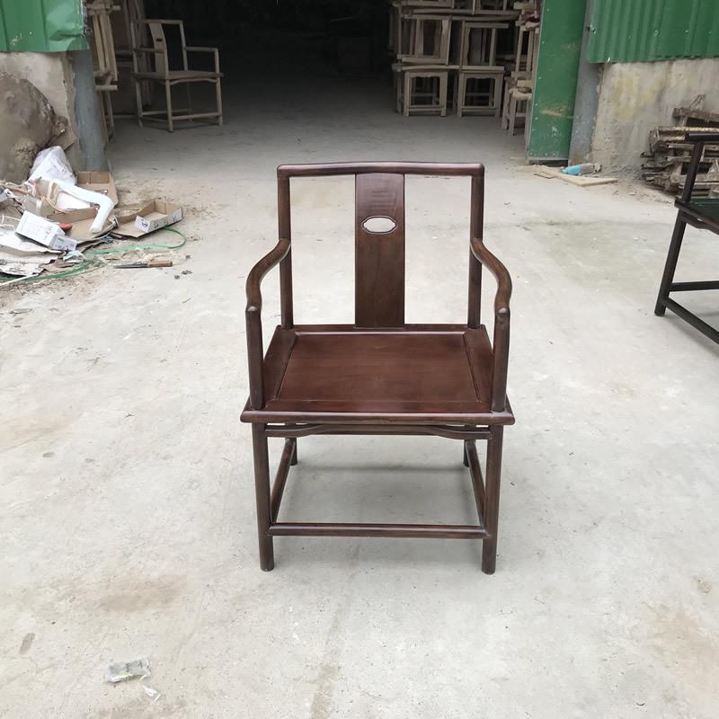 皇宫椅三件套实木太师椅圈椅中式明清古典榆木家具官帽椅客厅茶几