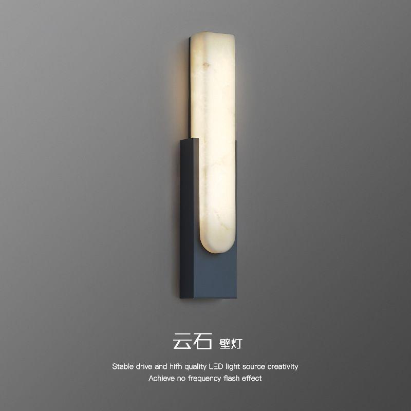 北欧仿云石壁灯客厅卧室楼梯过道阳台墙上壁灯简约轻奢风床头壁灯