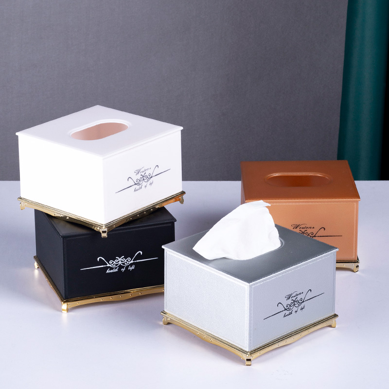 酒店KV欧式台面长方形抽纸盒客厅茶几G抽纸盒餐厅家用AS塑料纸盒