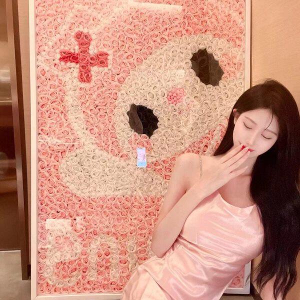 美少女战士香皂花花墙送女友闺蜜520七夕礼物玫瑰永生花花墙定制