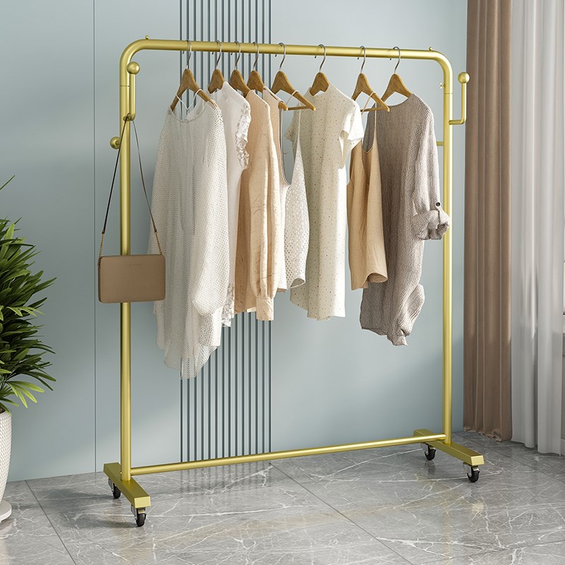晾衣架落地家用可移动卧室内凉衣架挂衣服架子简易房间鞋子衣帽架