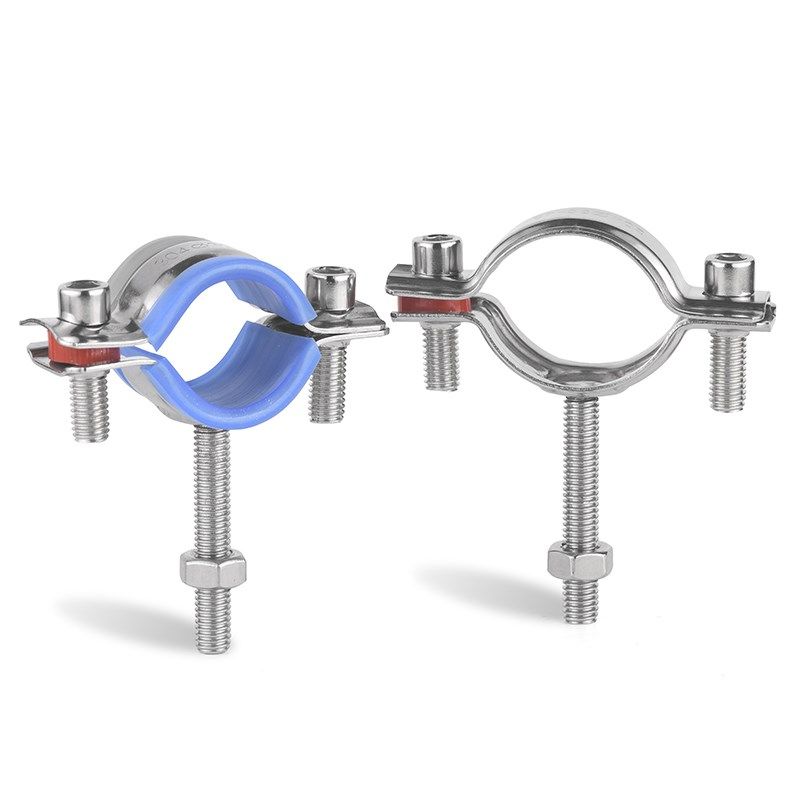 304不锈钢管支架带丝杆卡扣管卡抱箍卡箍水管固定器圆管管箍管夹,五金/工具,管夹/管卡/管支架,淘宝优惠券,粉丝福利购,淘宝优惠卷