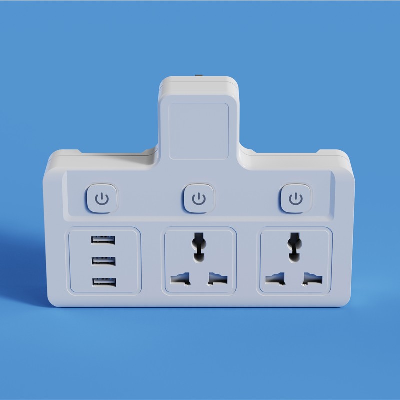 英规香港拖板万能插座无线插板通用转换头多孔不带线USB插排港式