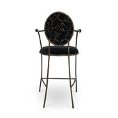 酒吧KTV吧台椅 家用复古设计感岛台高脚椅酒店大堂接待高吧椅定制