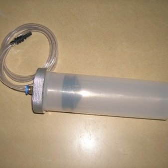 点胶机配件 点胶针筒+连接器+活塞 全金属铝合金盖 耐压 300CC