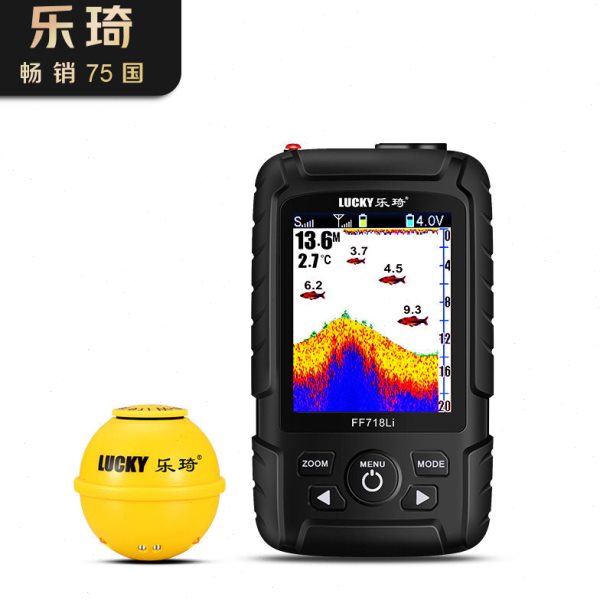 乐琦探鱼器无线彩屏声纳鱼群探测器户外用品渔具探鱼器
