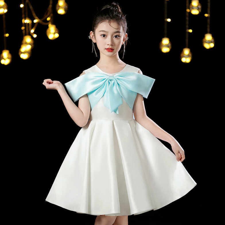 女童演讲表演服朗诵花童礼服儿童主持人合唱钢琴团体演出服六一夏
