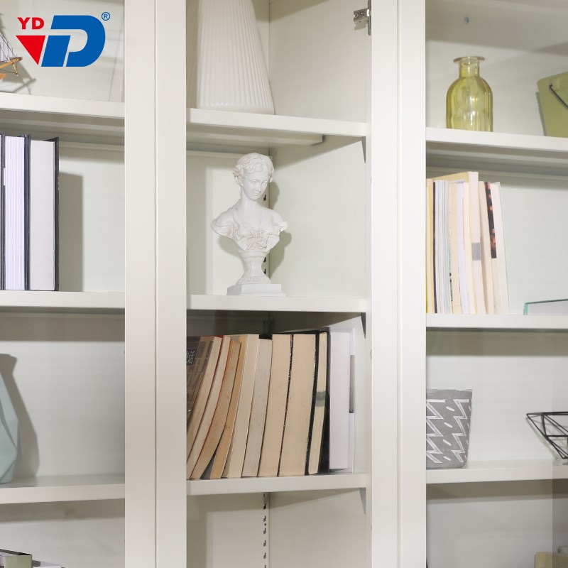 落地书柜a北欧风玻璃门整墙书橱置物柜非实木简约客厅组合书架