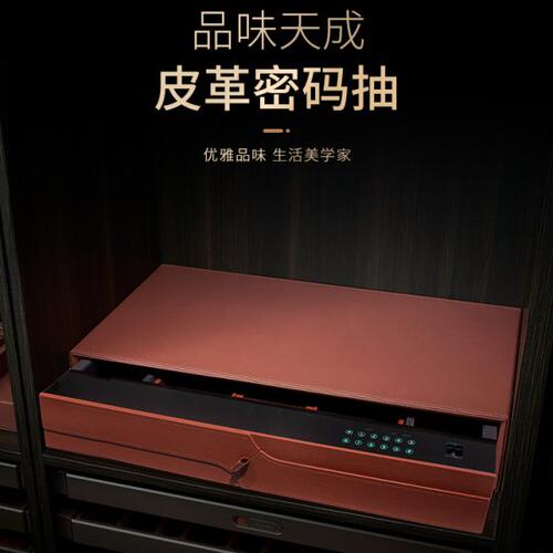 密码抽屉抽屉式家用嵌入保险箱指纹衣柜首饰盒隐形防盗办公保险柜