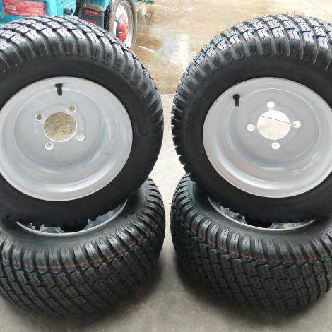 高尔夫球车草坪机械扫雪机轮胎18X8.50-10真空轮子钢圈18x8.5-10