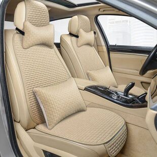 简约亚麻车垫耐脏汽车坐垫座垫四季 高端轻奢 通用轿车座套后排时尚