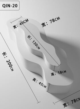 陈列架流水台烤漆桌子哑光曲线奶油风展厅白色中岛展示台中间摆放
