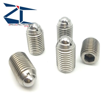 超轻载不锈钢BMS3/4/5/6/8/10/12/16带螺纹型顶珠球头柱塞 ZAF01