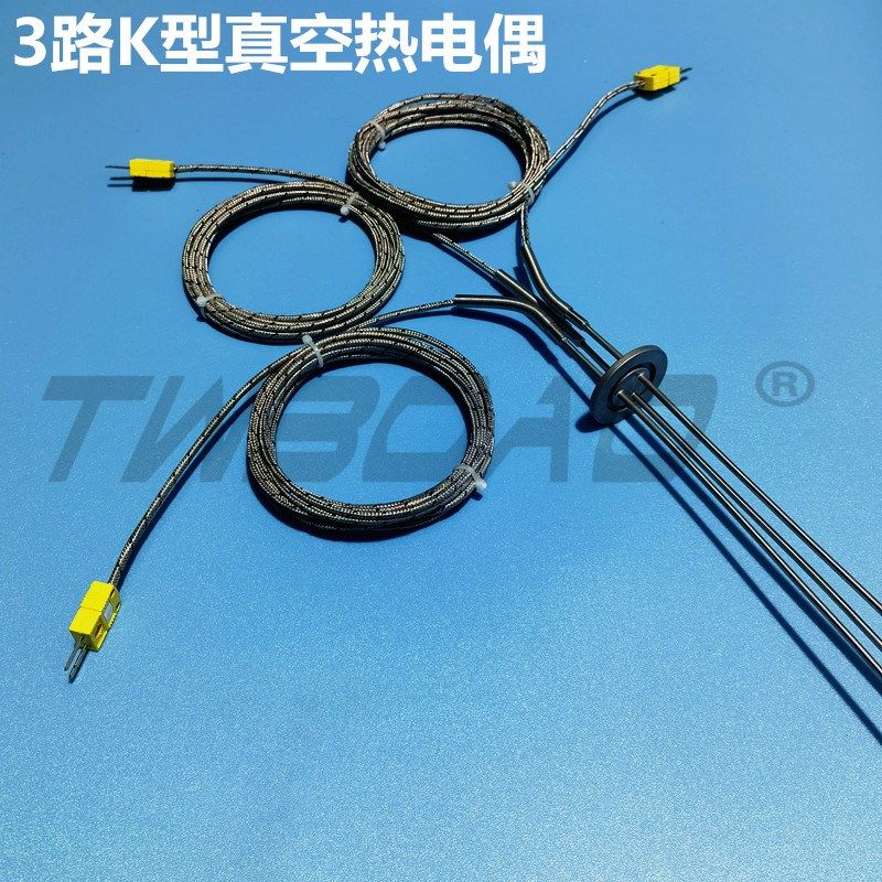 KF10 16 25 40 50双支真空法兰热电偶 实验室专用热电偶