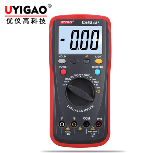优仪高UA6243+大屏幕高精度数字电感电容表带非接触式电笔万用表