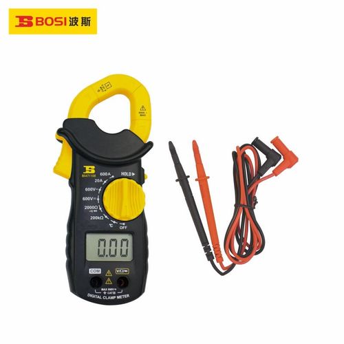 波斯手动量程三位半600A交流钳形表钳型表钳型电流表BS471108