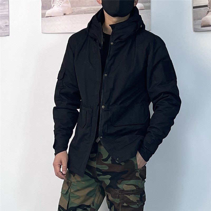 春秋男户外套风衣中长款战术冲锋衣抓绒保暖防风防泼水登山作训服