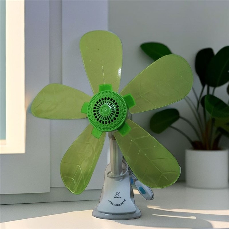 巜纯铜电机》华生五页夹子电风扇高转大风力柔性叶片不伤手床头卧