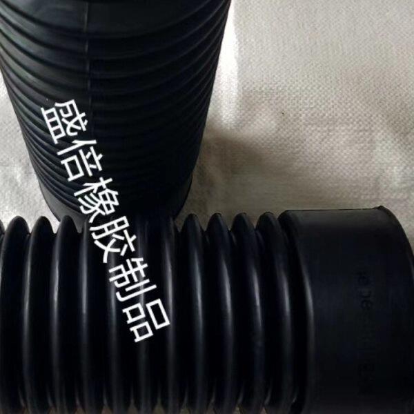 大口径橡胶波纹伸缩管内径250mm长300mm硅胶夹布伸缩波纹连接胶管