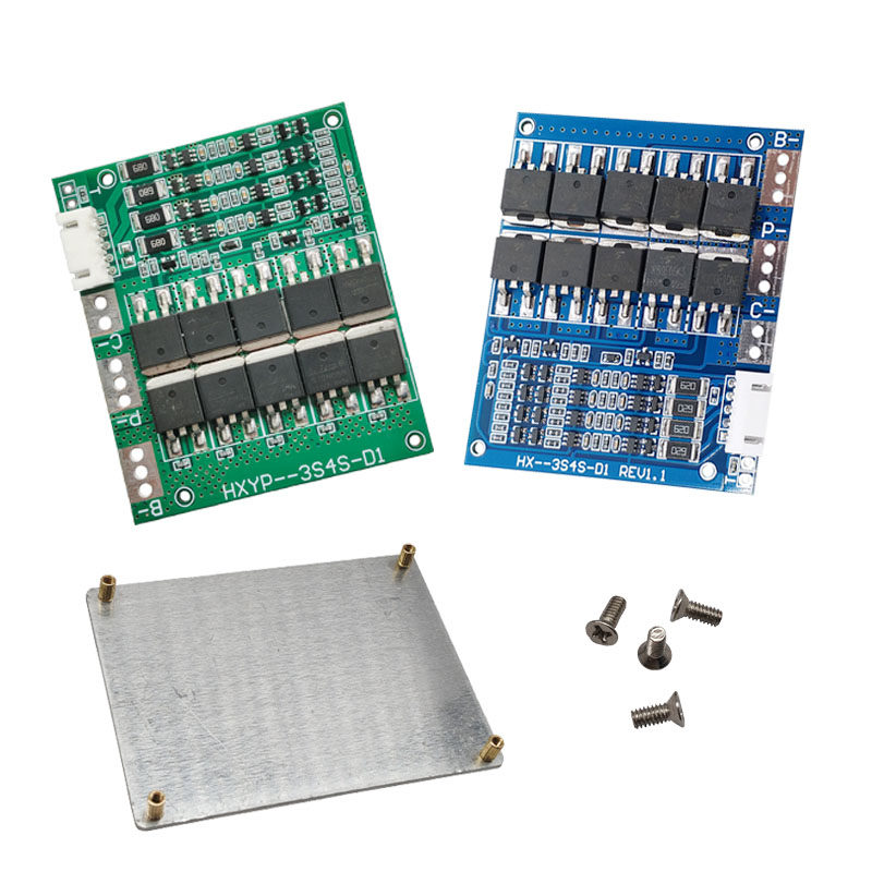 4串12.8V磷酸铁锂保护板4串14.8V锂电池充电板带均衡100A分口16.8