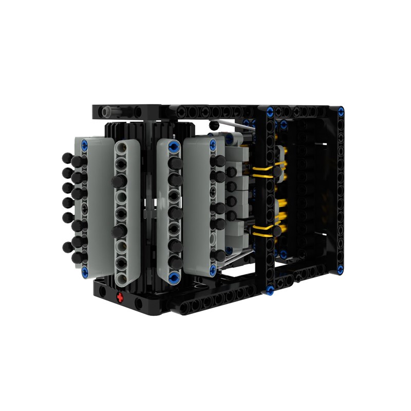 小小工程师国产积木机器人齿轮工程机械模型科技拼装点阵机械数字