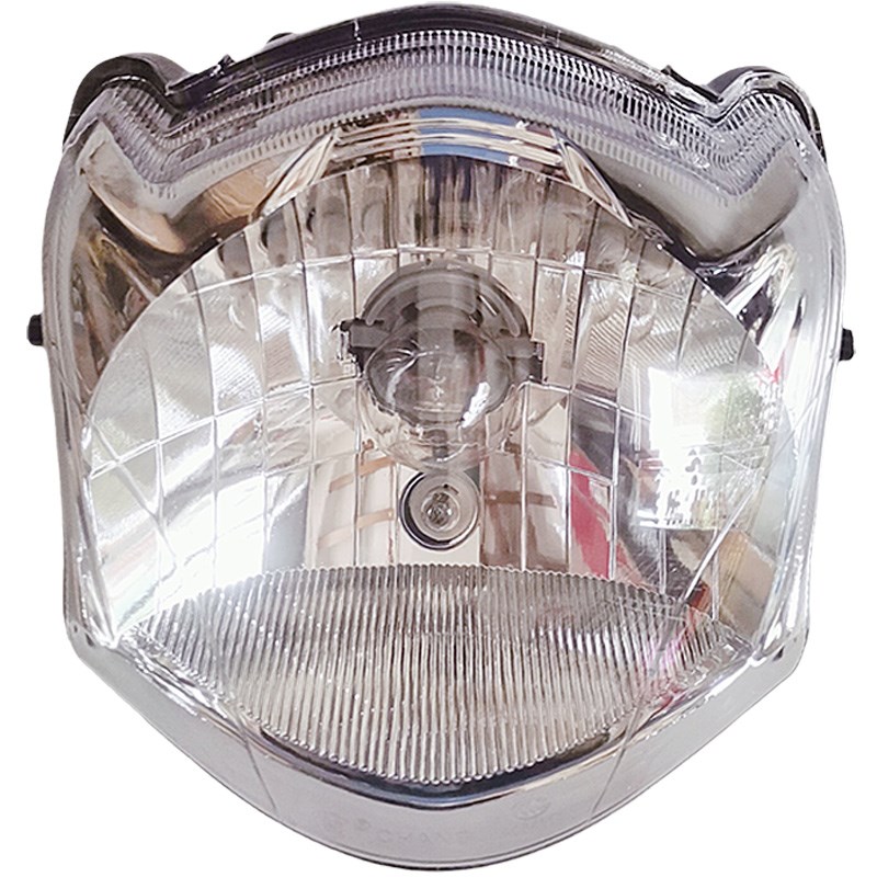 适用弯梁摩托车WH125-13-17A凯影大灯总成前照灯车灯外壳配件改装