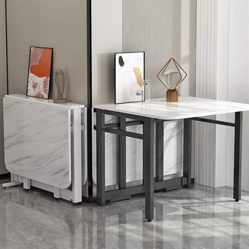 折叠实木桌家用小户型简易饭桌多A功能厨房省空间长方形用餐小桌