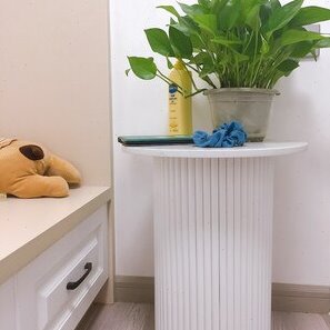 北欧创意大理石餐厅客厅边几茶几桌实木圆形高低组合商务洽谈桌子