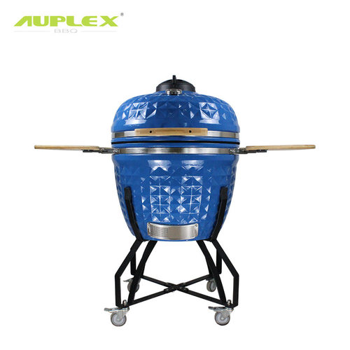 AUPLEX 26 '' Kamado Grill 欧美户外BBQ 大蓝蛋烟熏炉陶瓷烧烤炉