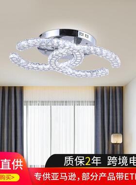 北欧水晶吸顶灯卧室家用后现代轻奢客厅led吸顶灯中山客厅灯饰