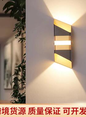 新款户外壁灯双头上下发光led墙灯接线款外墙灯门口创意灯具