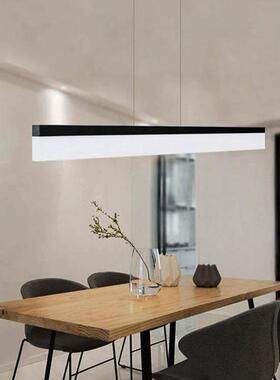 现代LED办公室线条吊灯铝材亚克力条形LED长条现代简约线性灯